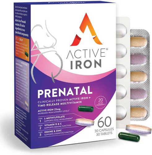 Miniatura 10 de Suplemento activo de ácido fólico, 400 mcg, apoya el embarazo, desarrollo fetal, combate el cansancio, la fatiga, la máxima absorción