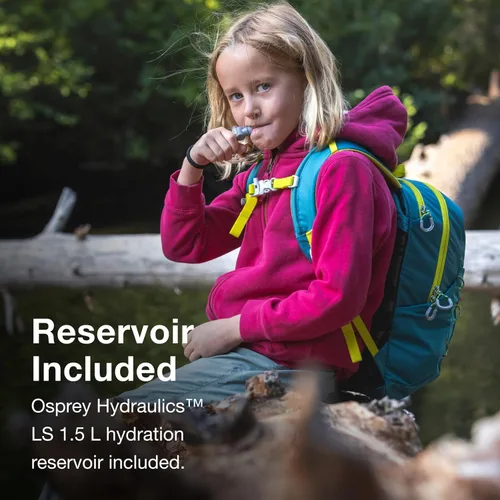 Miniatura 4 de Osprey HydraJet - Mochila de senderismo para niños (12 litros) con depósito hidráulico, toldo verde Dosel verde