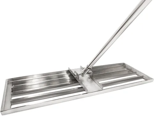 Miniatura 8 de Varomorus Rastrillo de nivel de césped de acero inoxidable – Herramienta profesional de nivelación de patio, jardín y césped de 30 pulgadas