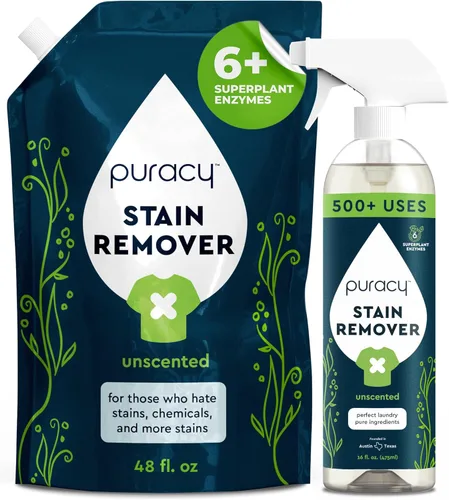 Puracy Quitamanchas, limpiador natural para manchas de viaje y ropa, esenciales para bebés, manchas de niños, limpiador de aceite y manchas en