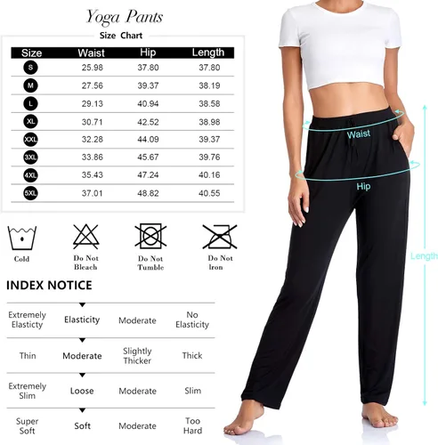 Miniatura 5 de ASIMOON Pantalones de yoga para mujer, suaves, cómodos, elásticos, sueltos, rectos, casuales, atléticos, para correr, entrenar, descansar