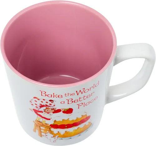Miniatura 3 de Silver Buffalo Strawberry Shortcake Bake the World a Better Place - Taza ancha de cerámica con leche, 17 onzas