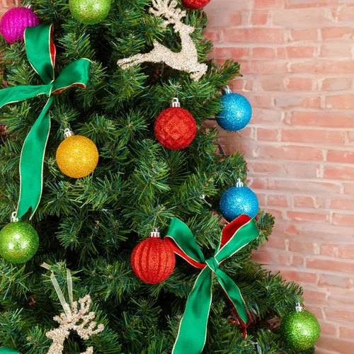 Miniatura 4 de Every Day is Christmas - Juego de adornos de Navidad de 50 unidades de 2.24 pulgadas (57 mm), juego de adornos inastillables para el árbol de Lilac