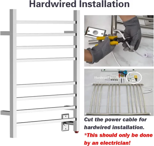 Miniatura 2 de HEATGENE Calentador de toallas, calentador de toallas calentado, calentador de toallas eléctrico montado en la pared/enchufable para baño, toalleros