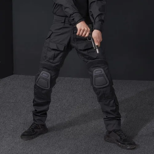 Miniatura 2 de IDOGEAR Pantalones de combate G3 para hombre con rodilleras, pantalones de camuflaje múltiple Airsoft Caza Paintball Pantalones tácticos al aire