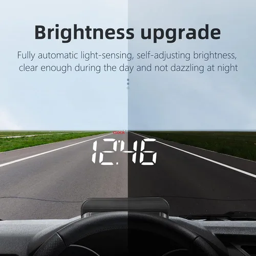 Miniatura 4 de Aramox Pantalla HUD para automóvil OBD2, velocímetro digital con advertencia de sobrevelocidad, pantalla de parabrisas de cabeza para automóviles