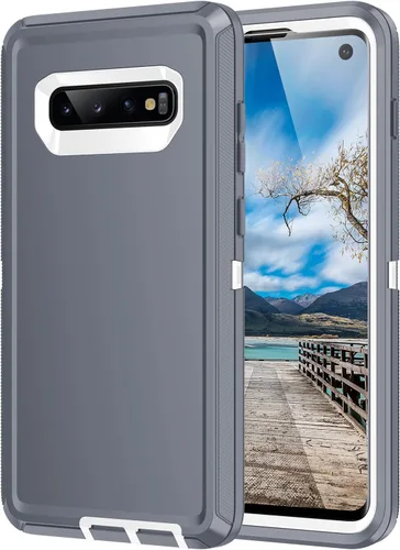 Miniatura 8 de Funda para Galaxy S10, [sin protector de pantalla] resistente a prueba de golpes, polvo y caídas, 3 capas de protección completa del cuerpo, funda