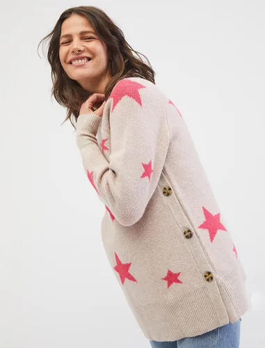Miniatura 5 de Motherhood Maternity Suéter tipo túnica con cuello redondo para mujer