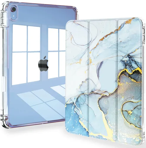 Miniatura 40 de Feams Funda para iPad (A16) 11ª generación de 11 pulgadas 2025, iPad de 10.9 pulgadas 2022, cubierta trasera transparente delgada de tres pliegues