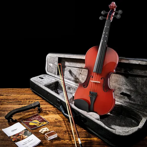 Miniatura 4 de Eastar - Violín 3/4 para principiantes, kit de violines para estudiantes, violín con estuche rígido, resina colofonia, soporte para hombro, arco