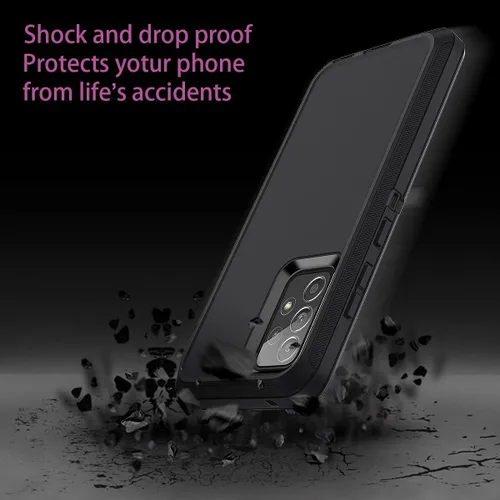 Miniatura 4 de I-HONVA Funda para Samsung Galaxy A52 5G a prueba de golpes, a prueba de polvo y caídas, 3 capas de protección de cuerpo completo
