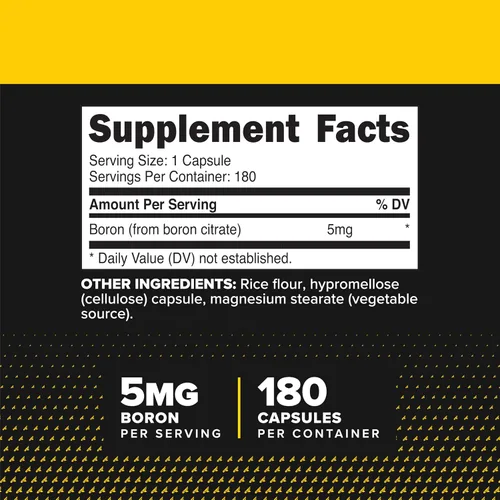 Miniatura 2 de PrimaForce Cápsulas de boro 5 mg, 180 cápsulas vegetarianas