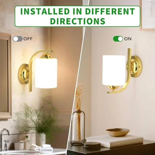 Miniatura 6 de Apliques de Pared Luces Lámpara para Dormitorio Baño, Accesorios de Luz de Tocador Modernos, Linternas de Iluminación de Montaje en Pared
