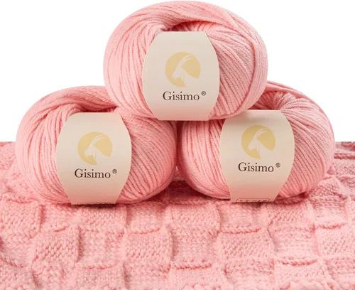 Miniatura 12 de 100% lana merino para tejer y ganchillo, hilo lujoso y suave de 6 cabos para tejer y crochet a mano, 1.76 oz/50 g, 127 yardas/116 metros