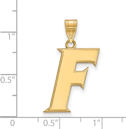 Miniatura 2 de University of Florida Gators School Letter Logo Pendant Gold Plated Silver