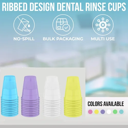 Miniatura 3 de Vasos desechables Paquete de 50 Vasos de plástico de 5 onzas, tazas de baño pequeñas perfectas como medicina, agua, enjuague, enjuague bucal