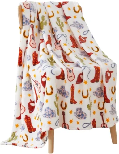 Miniatura 31 de Manta de forro polar suave para primavera de niñas y niños: bebés, pollitos, pájaros, flores en suave y acogedor amarillo, verde, rosa sobre fondo