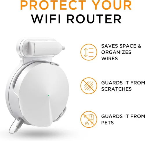 Miniatura 3 de Estantes de pared Wi-Fi, cajas de almacenamiento de cable y línea de alimentación para TP-Link Deco M5, adecuadas para clasificar enrutadores Wi-Fi