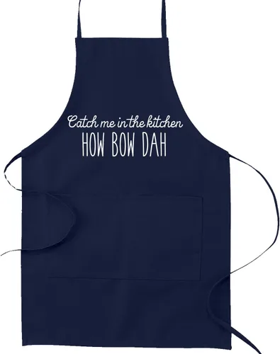 Miniatura 5 de Catch Me en la cocina How Bow Dah Funny parodia para horno de cocción cocina – Delantal, mezcla de poliéster, Negro, talla única