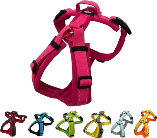 Miniatura 8 de Hakusan - Arnés para perro Zero tipo básico, seguro, sin asfixia/difícil de desconectar, gran ajuste, fácil de poner y quitar, ajustable, reflector