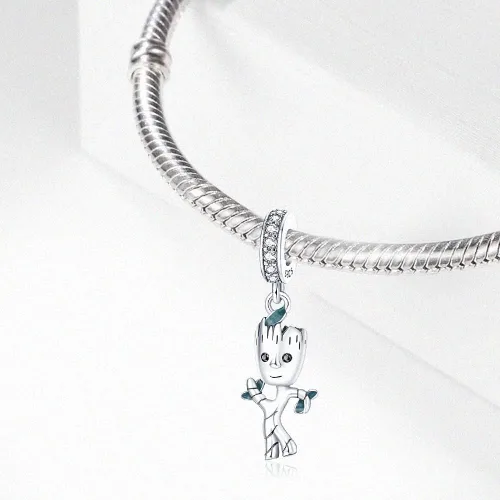 Miniatura 2 de Abalorio de plata de ley 925 para pulseras y collares Pandora para mujer, circonitas cúbicas 5A, cuentas de joyería