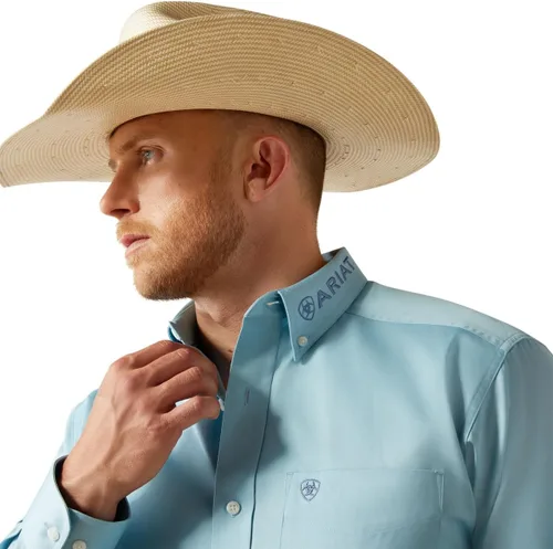 Miniatura 77 de Ariat Camisa de sarga con logotipo del equipo para hombre