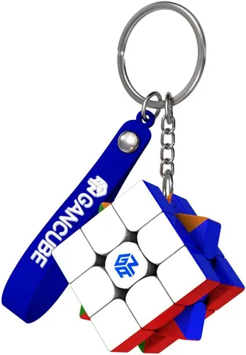 GAN Cubo de llavero 330, mini llavero de 3 x 3, cubo de velocidad pequeño sin asiento 3by3, versión estándar, 1.2 pulgadas