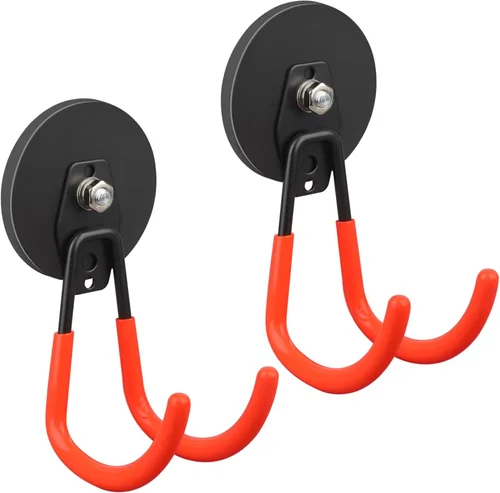 Miniatura 13 de ULIBERMAGNET Ganchos magnéticos de garaje resistentes, ganchos magnéticos fuertes para taladro eléctrico, herramientas de jardín, manguera, tablero