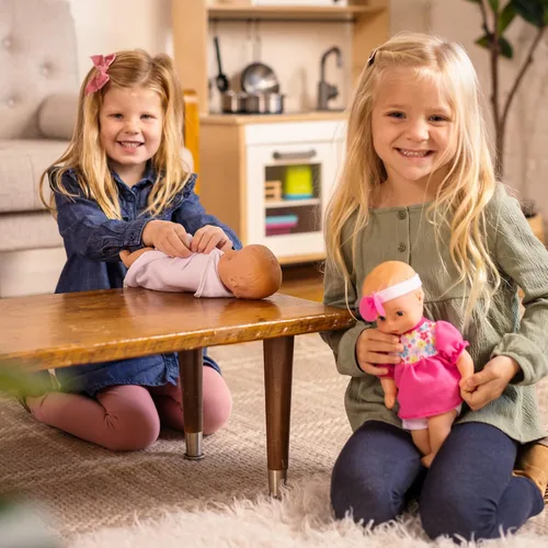 Miniatura 7 de Baby's First Bathtime Baby Softina en Rosa y Floral Jumper con Diadema a Juego y Piel con Sensación Tan Real - Seguro para Niños de 1 Año en Adelante