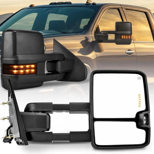 Miniatura 9 de YITAMOTOR Espejo de Remolque Compatible con 2014 2015 2016 2017 2018 Silverado 1500 2500 3500 Avalanche Tahoe Suburban, GMC Sierra Yukon, Telescopio