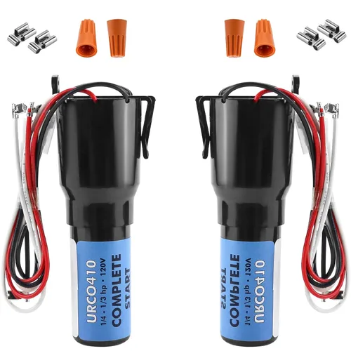 Miniatura 9 de URCO410 Kit de condensador de arranque duro 3 en 1 para refrigeradores, combinación de condensador de arranque de sobrecarga de relé de estado