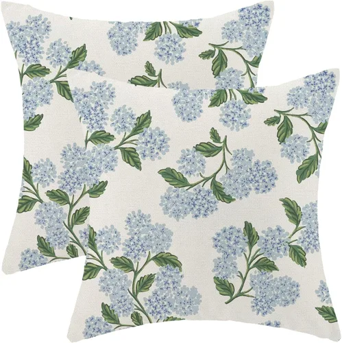 Miniatura 35 de AEIOAE Fundas de Almohada de Primavera 12x20 Pulgadas Juego de 2, Fundas de Almohadas Decorativas de Flores Silvestres y Plantas Verde Salvia