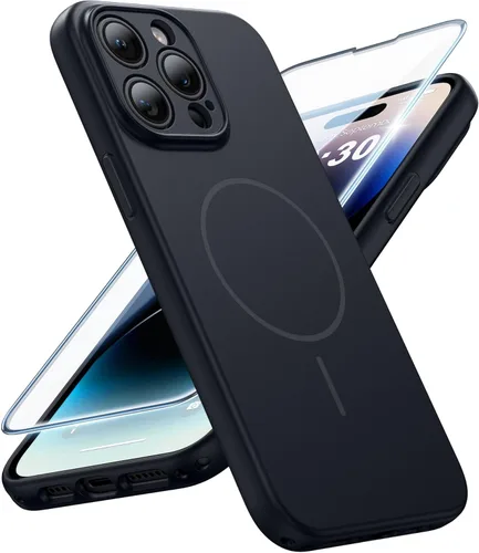 Miniatura 61 de FNTCASE Funda para iPhone 14 Pro Max color azul: [compatible con Magsafe] Funda magnética mate sólida con [protección completa de la cámara]
