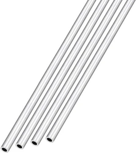 METALLIXITY Tubo de aluminio 6063 (0.118 in de diámetro exterior x 0.079 in de diámetro interior x 11.811 in de largo), 4 piezas, tubo redondo de