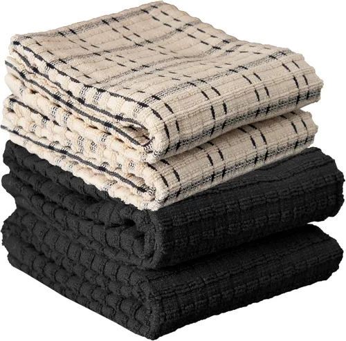 Miniatura 20 de Ritz Royale Collection - Juego de paños de cocina de 100 % algodón peinado, altamente absorbente, 13-3/4 x 12 pulgadas, 3 unidades, grafito sólido