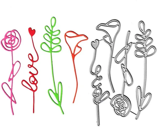 Miniatura 5 de 16 troqueles de corte de hojas, diseño de flores de verano, hojas de otoño, plantillas de metal en relieve para tarjetas, álbumes de recortes y 16