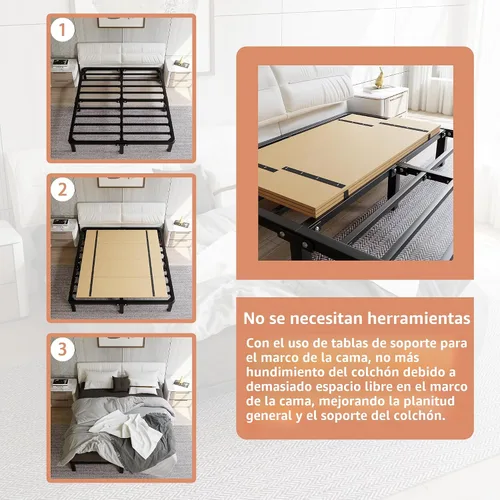 Miniatura 6 de Imperius - Tablas para somier plegable, tabla de literas, soporte para cama, tablas para debajo de la cama, tamaño individual (60x30)