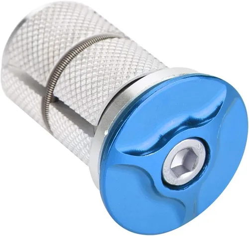 Keenso Auriculares de vástago de bicicleta, aleación de aluminio, tapa superior, tenedor de bicicleta, expansor de 1/1.25 pulgadas