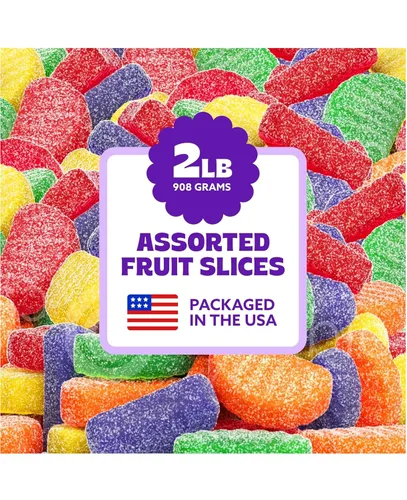Miniatura 10 de Cambie Caramelos de Rodajas de Cereza, 2 libras de caramelo de cereza dulce, espolvoreados con azúcar con una textura que hace agua la boca y suave