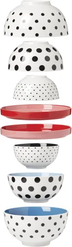 Miniatura 2 de kate spade new york On The Spot - Juego de anidación, 8 piezas, blanco/multicolor