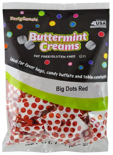 Miniatura 2 de Party Sweets Mentas rojas Big Dots de Hospitality Mints, Appx 300, blanco, 7 onzas, paquete de 6