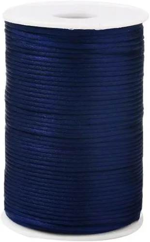 Miniatura 18 de 2.0mm Hilo de Cordón de Seda de Nylon para Cuentas de Macramé, Pulseras, Nudos Chinos, Collares, Joyería 109 Yardas (Verde Oscuro)