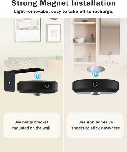 Miniatura 6 de WILLED Luces de Imagen para Pared, Luces de Marco Recargables con Batería Operadas de 1200mAh, Luces de Disco con Control Remoto, Iluminación