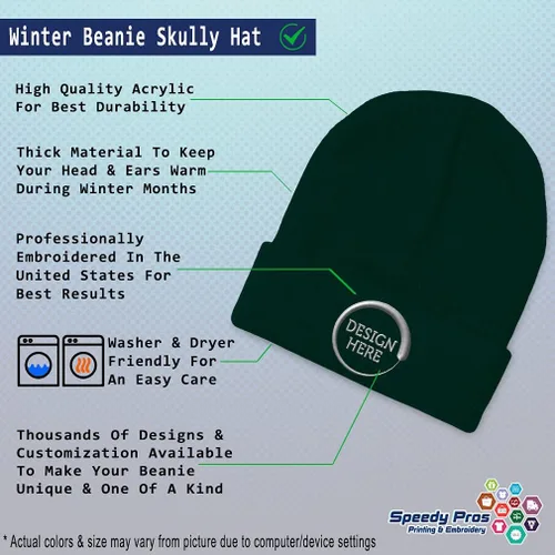 Miniatura 27 de Gorro de invierno para hombres y mujeres, gorro de acrílico con texto personalizado personalizado