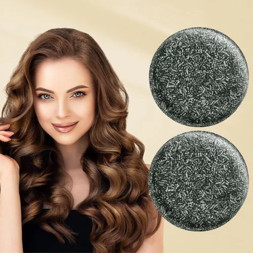 Miniatura 3 de 2 piezas de jabón de barra inversa para cabello gris, cobertura gris natural para todo tipo de cabello, jabón negro natural para oscurecer