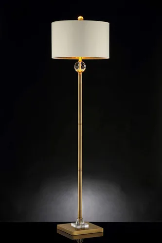 Miniatura 4 de OK Lighting AZOK5161F Lámpara de pie Perspicio de 63.25 pulgadas de alto, latón