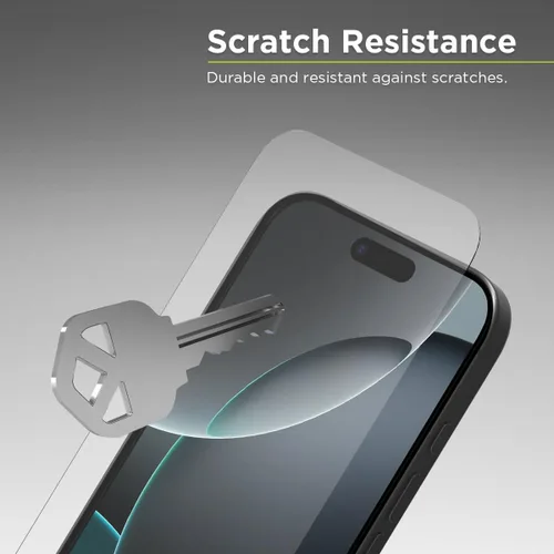 Miniatura 3 de PureGear Protector de pantalla de vidrio templado HD de máxima claridad para Apple iPhone 16 Pro (2024) de 6.3 pulgadas, cobertura completa, ajuste