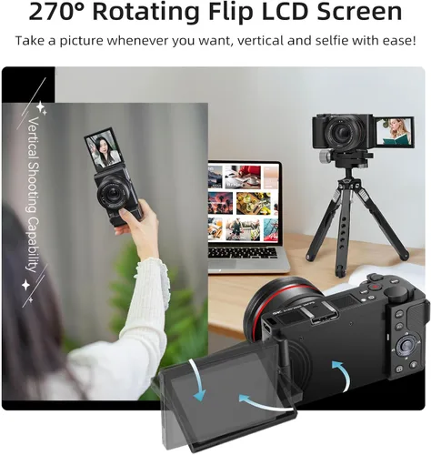 Miniatura 4 de ORDRO Cámaras digitales 5K para fotografía – Cámara creadora de contenido de viaje de 64 MP con zoom óptico 12X y cámara de vlogging de YouTube