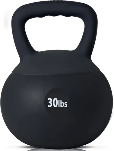 Miniatura 12 de SogesPower Pesas rusas suaves, pesas de entrenamiento de fuerza rellenas de arena de hierro, a prueba de golpes con mango de agarre ancho, pesas