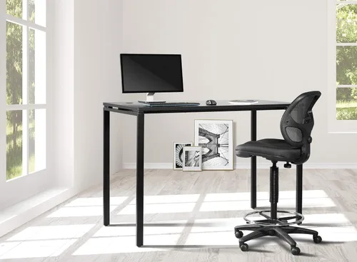 Miniatura 10 de OSP Home Furnishings Prado - Escritorio para oficina en casa, 60 pulgadas de ancho x 42 pulgadas de alto, color negro
